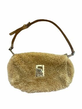 Authentic FENDI Baguette shearling bag with CERTIFICATE OF AUTHENTICITY